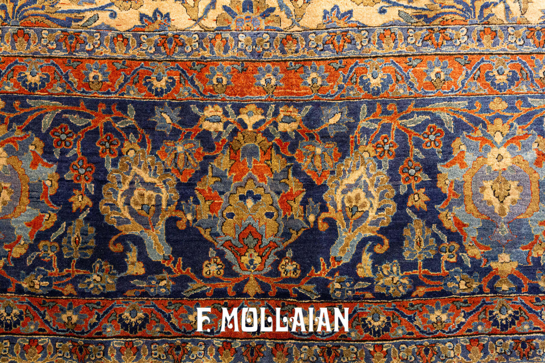 All-over Antique Persian Kashan Kurk Over-size Carpet n°:70729208